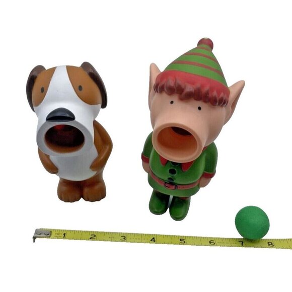 Hog Wild Christmas Elf And Dog Doggy Popper With 1 Ball Toy Soft Air Power Play - Picture 10 of 12